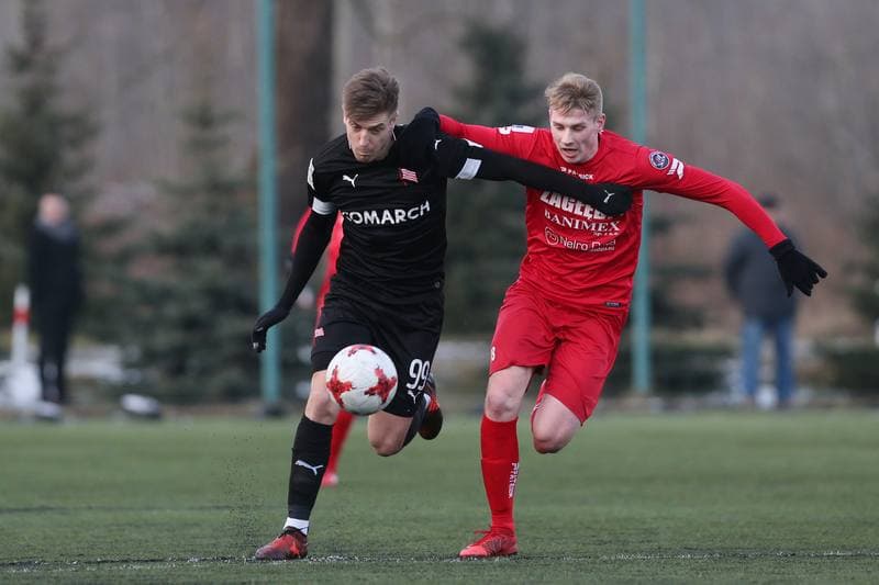 Football. Sparing. Zaglebie Sosnowiec - Cracovia Krakow. 17.01.2018