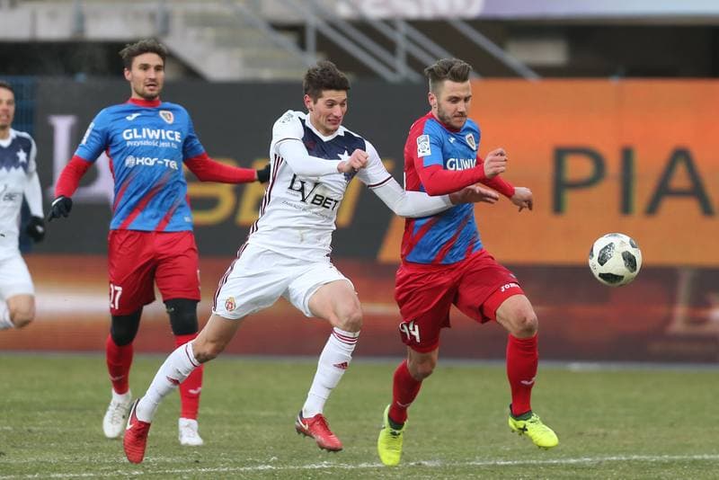 Football. Lotto Ekstraklasa. Piast Gliwice - Wisla Krakow. 25.02.2018
