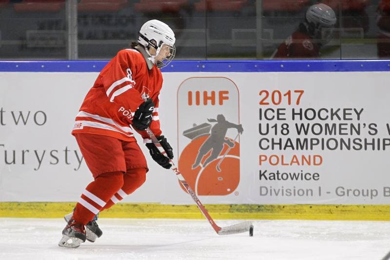 Ice Hockey. Women's U18 Friendly Match. Poland - Denmark. 06.01.2017