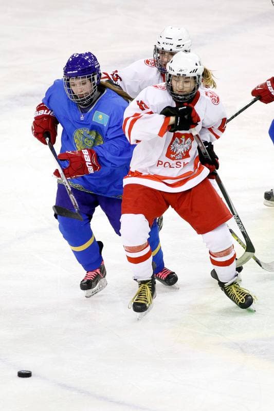 Ice Hockey. U18 Women's World Championship. Kazakhstan - Poland. 09.01.2017