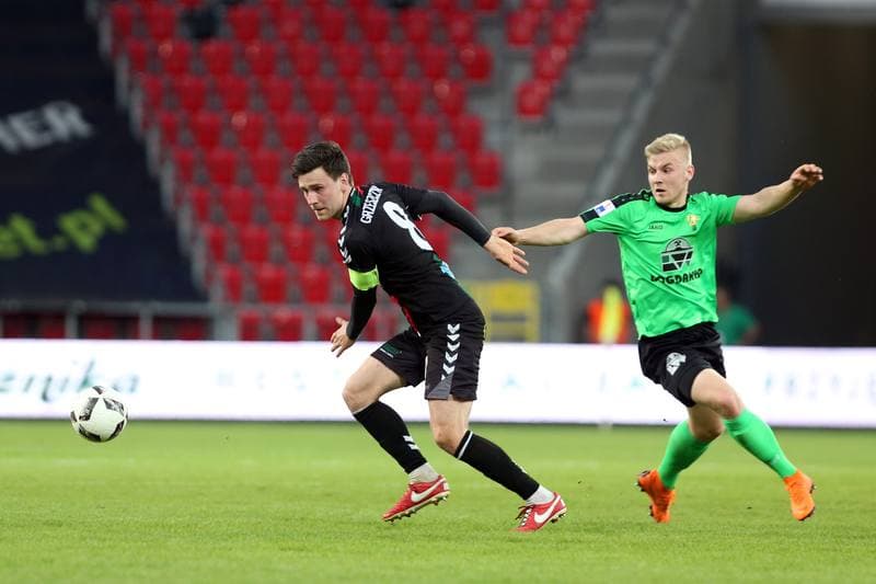Football. Nice I Liga. GKS Tychy - Gornik Leczna. 20.04.2018
