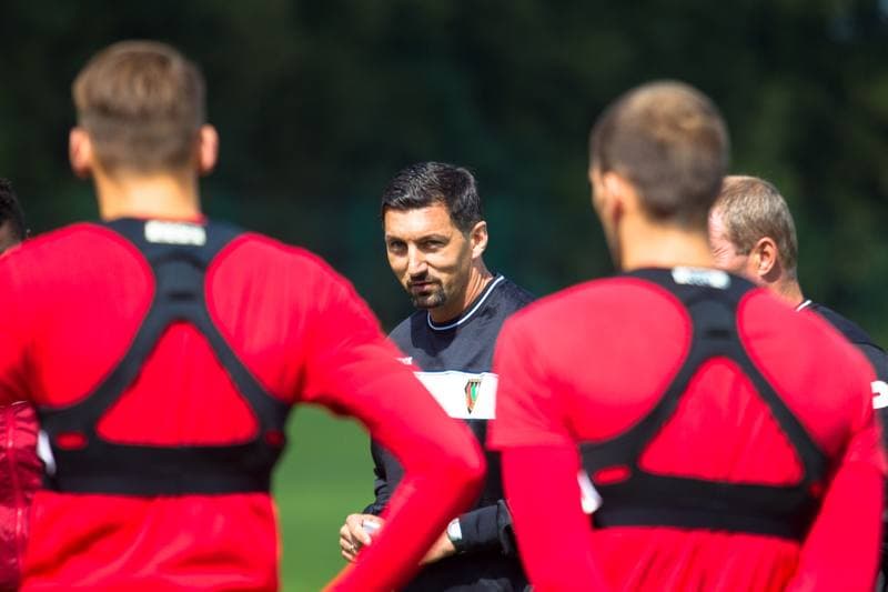 Football. Zaglebie Sosnowiec. Training. 21.08.2017