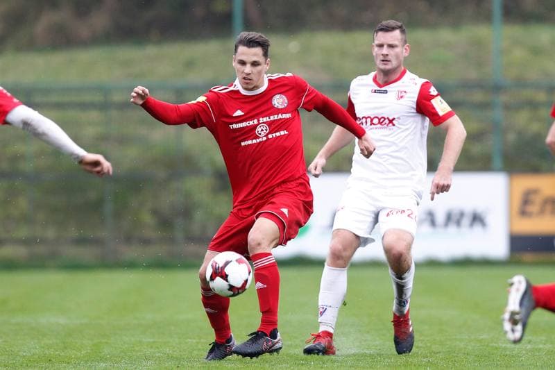 Football. Fortuna Narodni Liga. Fotbal Trinec - FK Pardubice. 21.10.2017