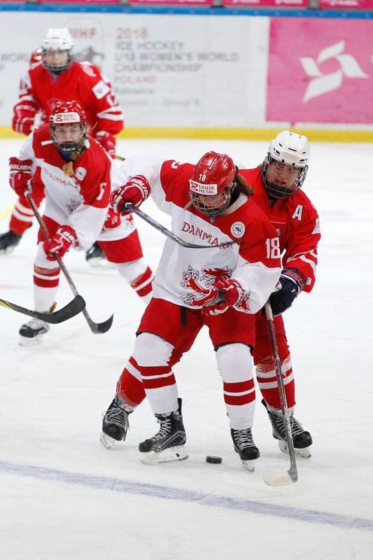 Ice Hockey. Women's U18 World Championship Division 1B. Poland - Denmark. 09.01.2018