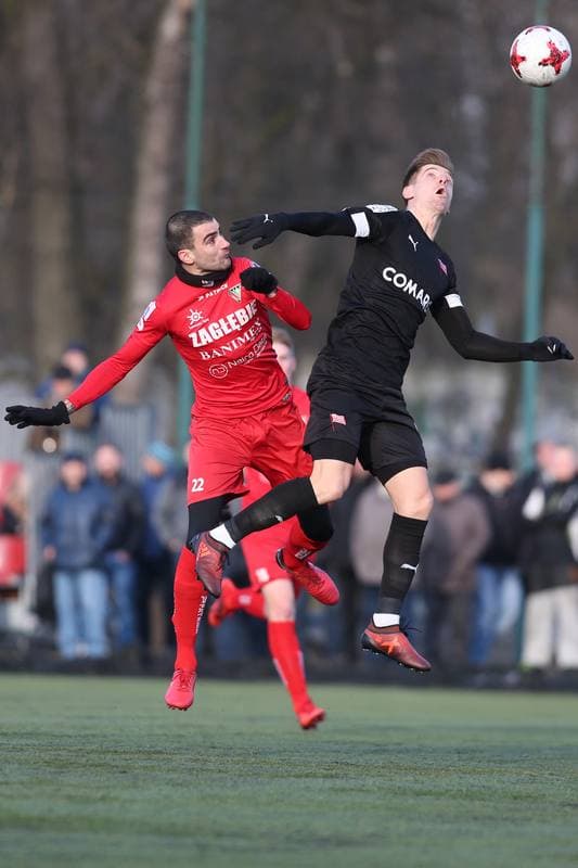 Football. Sparing. Zaglebie Sosnowiec - Cracovia Krakow. 17.01.2018