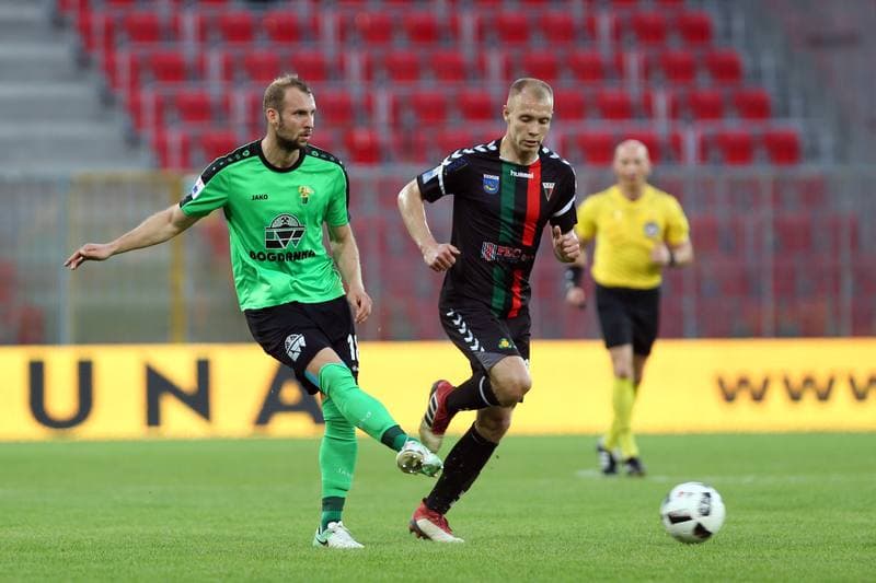Football. Nice I Liga. GKS Tychy - Gornik Leczna. 20.04.2018