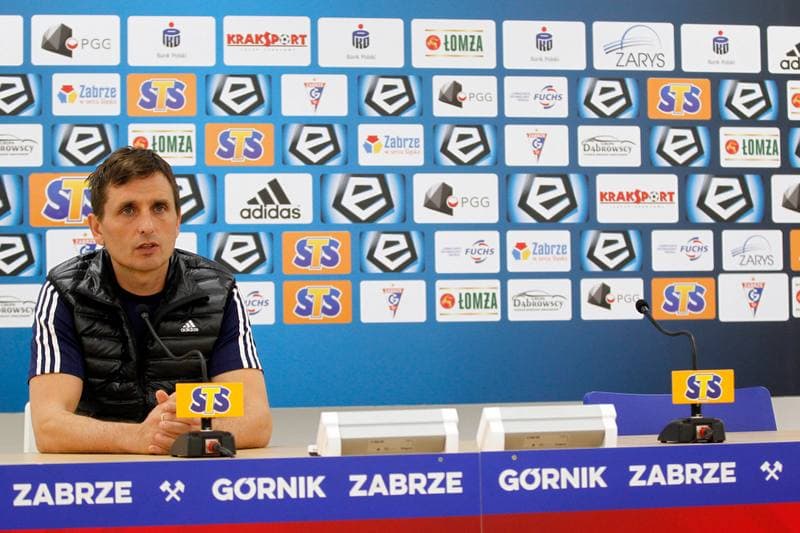 Football. Gornik Zabrze. Press Conference. 21.02.2019