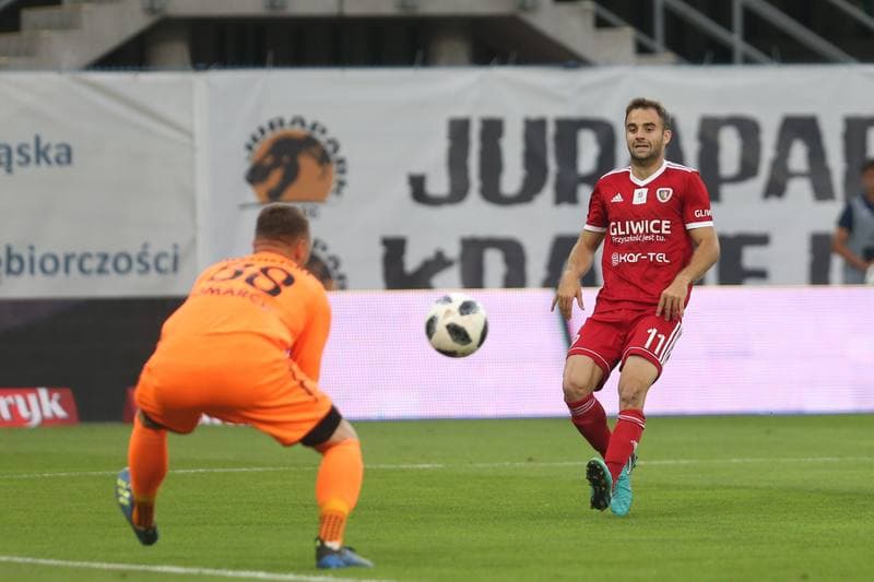 Football. Lotto Ekstraklasa. Piast Gliwice - Cracovia Krakow. 24.08.2018