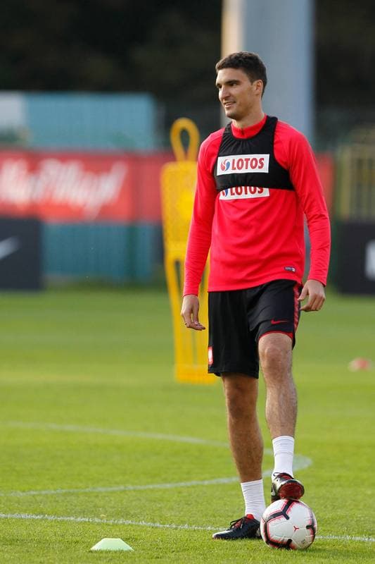 Football. Poland national team. Training. 08.10.2018