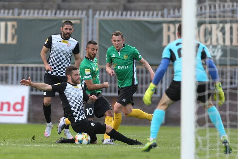 Football. Fortuna I Liga. GKS 1962 Jastrzebie - Bytovia Bytow. 24.04.2019