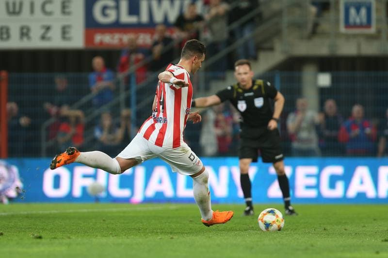 Football. Lotto Ekstraklasa. Piast Gliwice - Cracovia Krakow. 26.04.2019