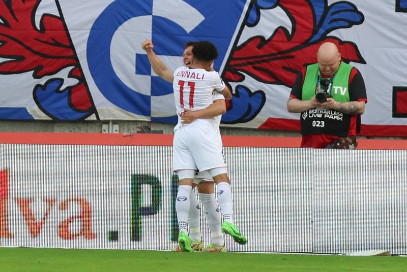 Football. PKO BP Ekstraklasa. Gornik Zabrze - Slask Wroclaw. 14.04.2024