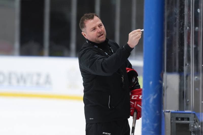 Ice Hockey. Poland national team. Training. 17.04.2024