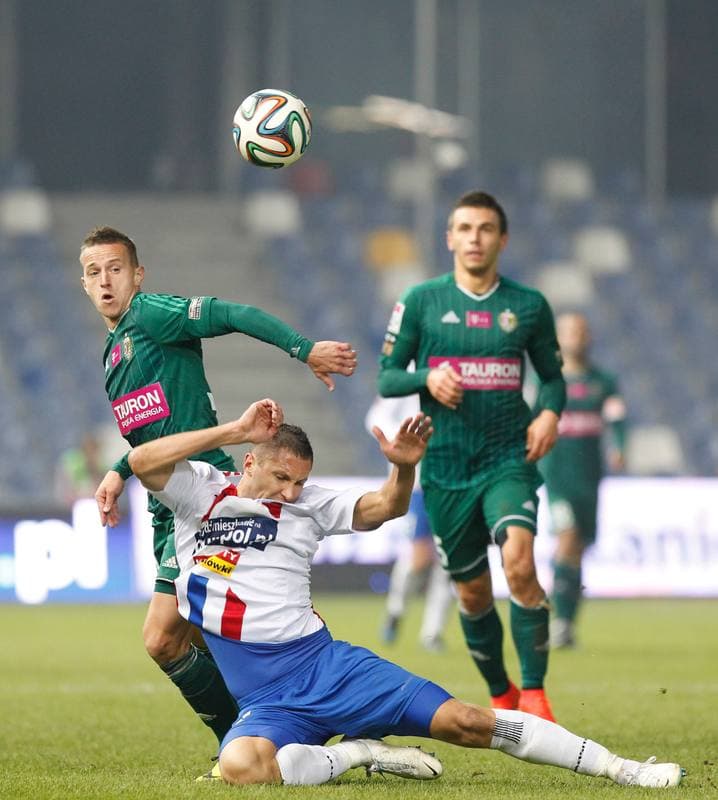Football. PKO BP Ekstraklasa. Podbeskidzie Bielsko Biala - Slask Wroclaw. 21.12.2015