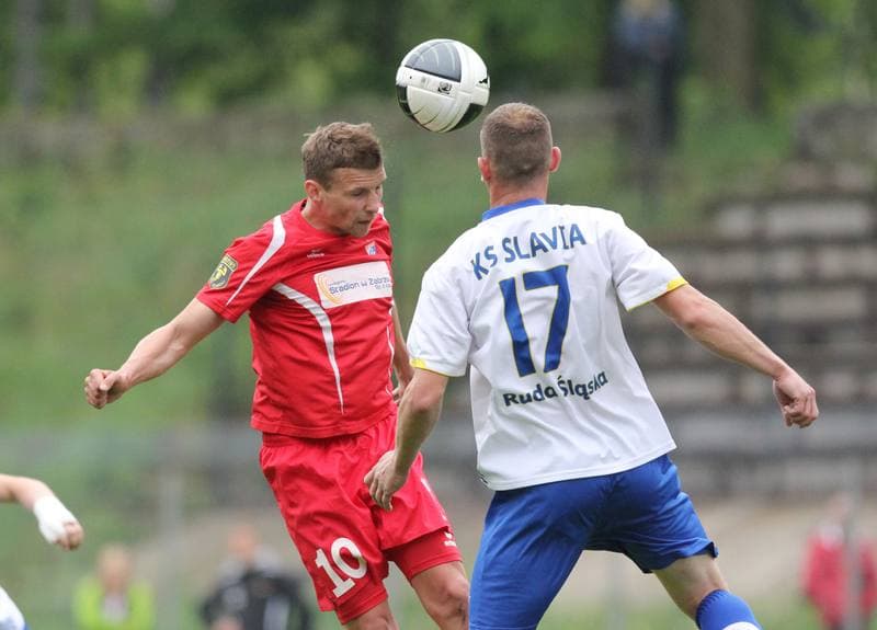 Football. Sparing. Slavia Ruda Slaska - Gornik Zabrze. 12.05.2012