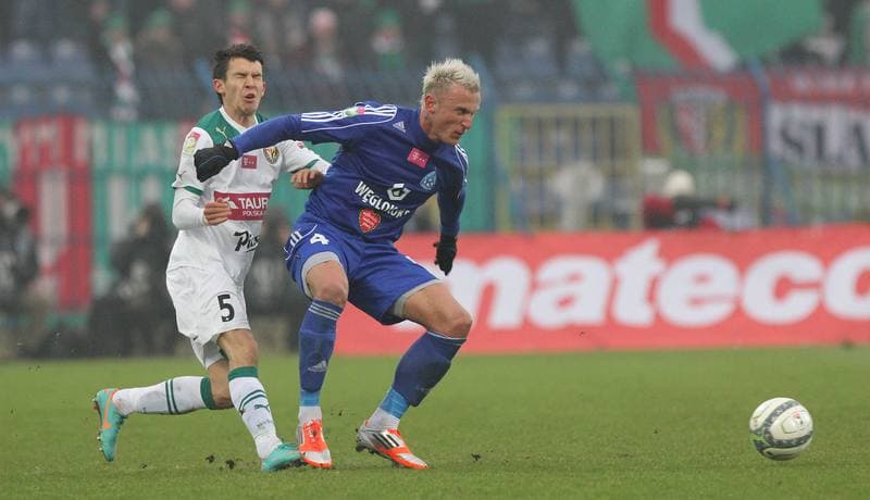 Football. T-Mobile Ekstraklasa. Ruch Chorzow - Slask Wroclaw. 09.03.2013