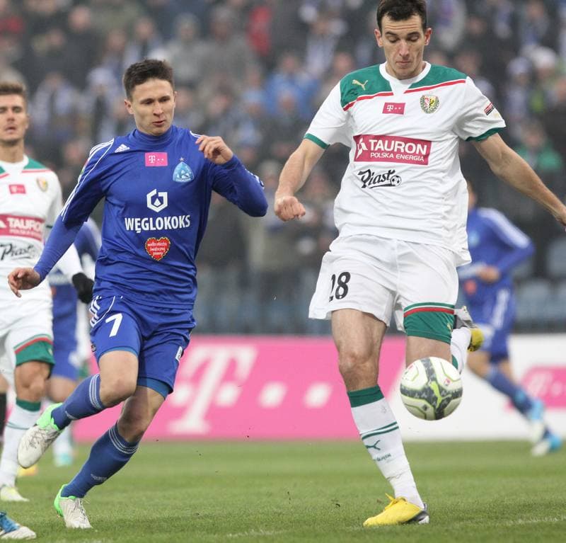 Football. T-Mobile Ekstraklasa. Ruch Chorzow - Slask Wroclaw. 09.03.2013