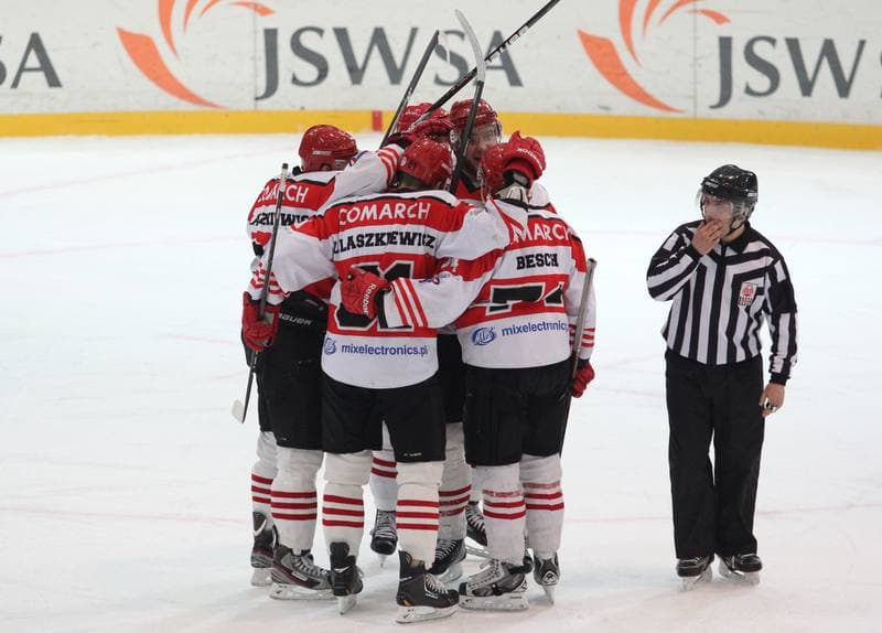Ice Hockey. Polska Liga Hokejowa. JKH GKS Jastrzebie - Comarch Cracovia Krakow. 24.03.2013