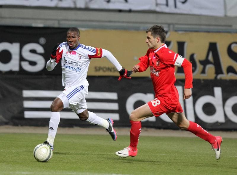Football. T-Mobile Ekstraklasa. Gornik Zabrze - Widzew Lodz. 28.03.2013