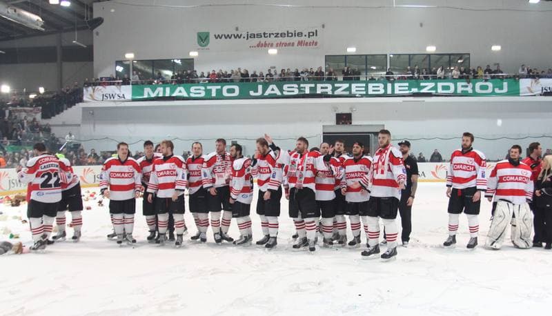 Ice Hockey. Polska Liga Hokejowa. JKH GKS Jastrzebie - Comarch Cracovia Krakow. 24.03.2013