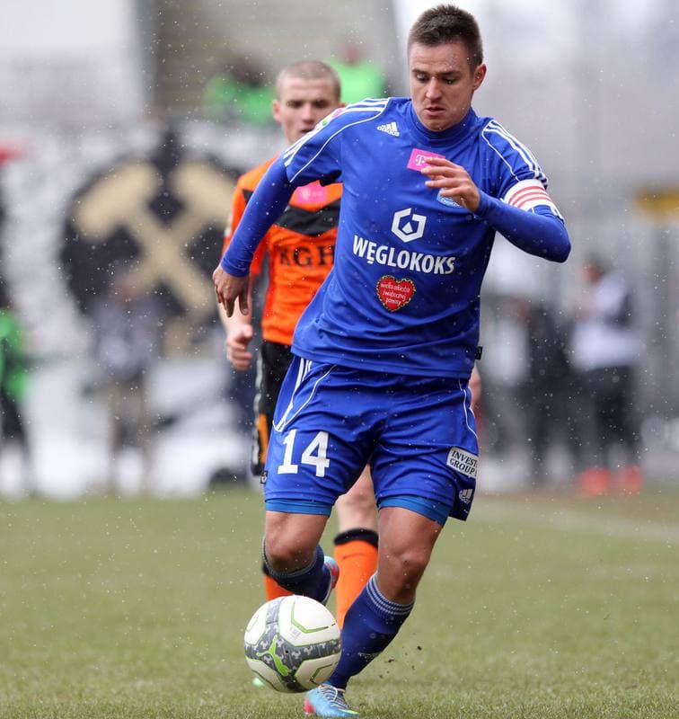 Football. T-mobile Ekstraklasa. Zaglebie Lubin - Ruch Chorzow. 01.04.2013