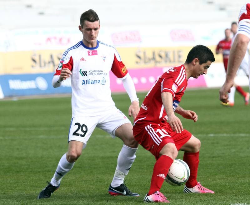 Football. T-Mobile Ekstraklasa. Gornik Zabrze - Podbeskidzie Bielsko-Biala. 14.04.2013