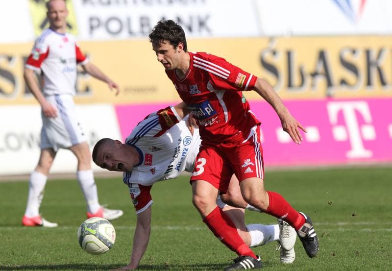 Football. T-Mobile Ekstraklasa. Gornik Zabrze - Podbeskidzie Bielsko-Biala. 14.04.2013