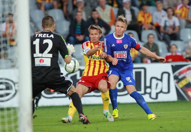 Football. T-Mobile Ekstraklasa. Korona Kielce - Piast Gliwice. 26.08.2013