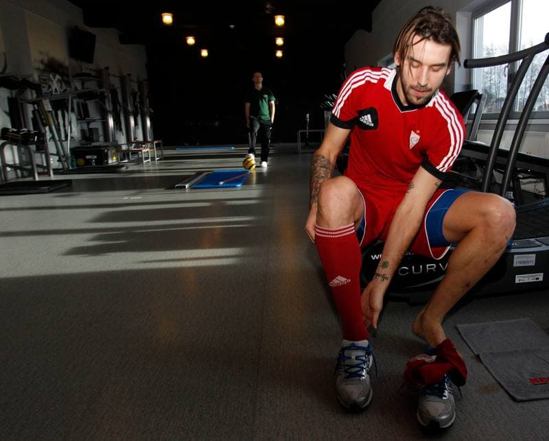 Football. Gornik Zabrze. Training. 07.01.2014