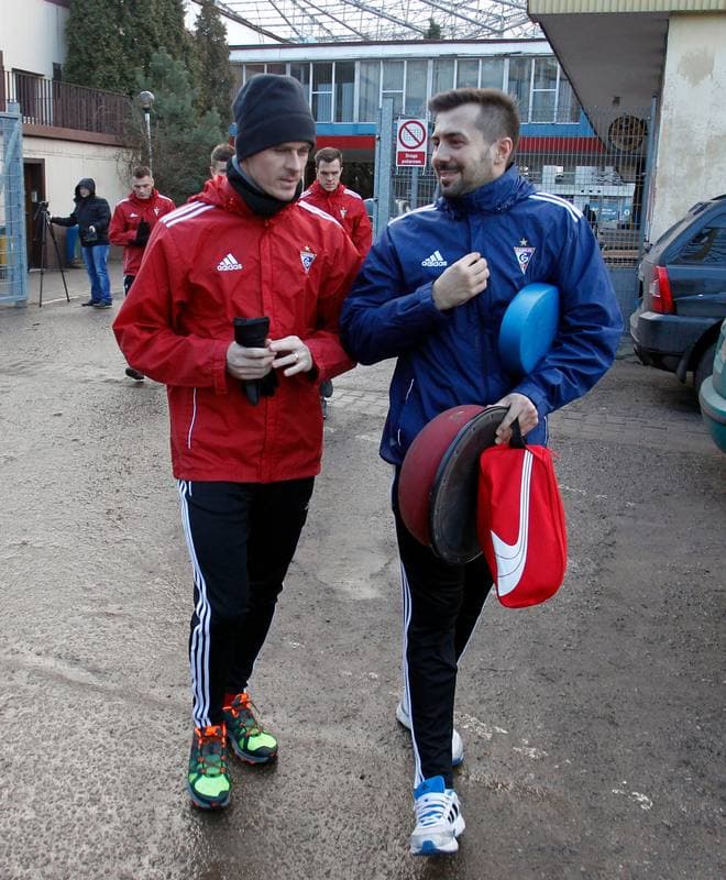 Football. Gornik Zabrze. Training. 08.01.2014