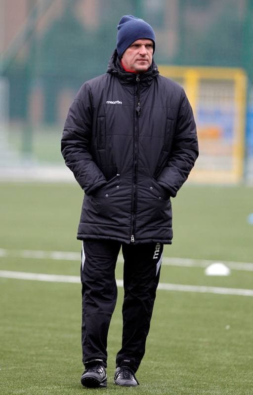 Football. GKS Katowice. Training. 06.02.2014