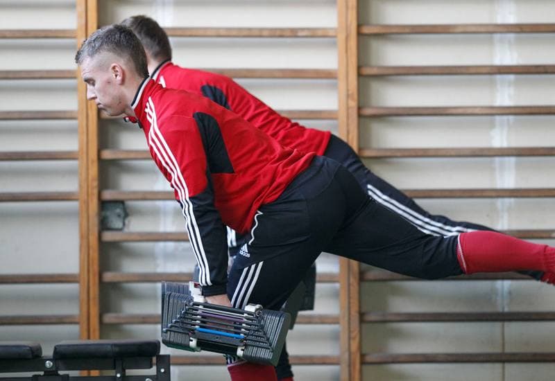 Football. Gornik Zabrze. Training. 25.02.2014