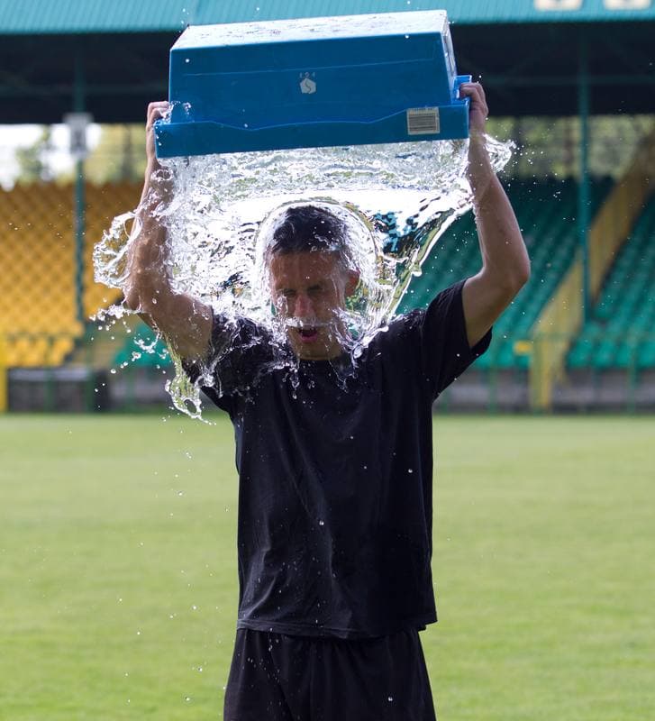 Football. GKS Katowice. Ice Bucket Challenge. 29.08.2014