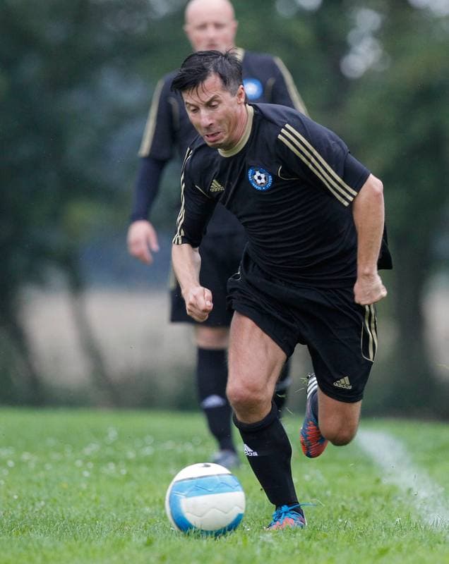 Football. Podokreg Katowice. Orzel Mokre - Reprezentacja Slask Oldboyow. 02.09.2014