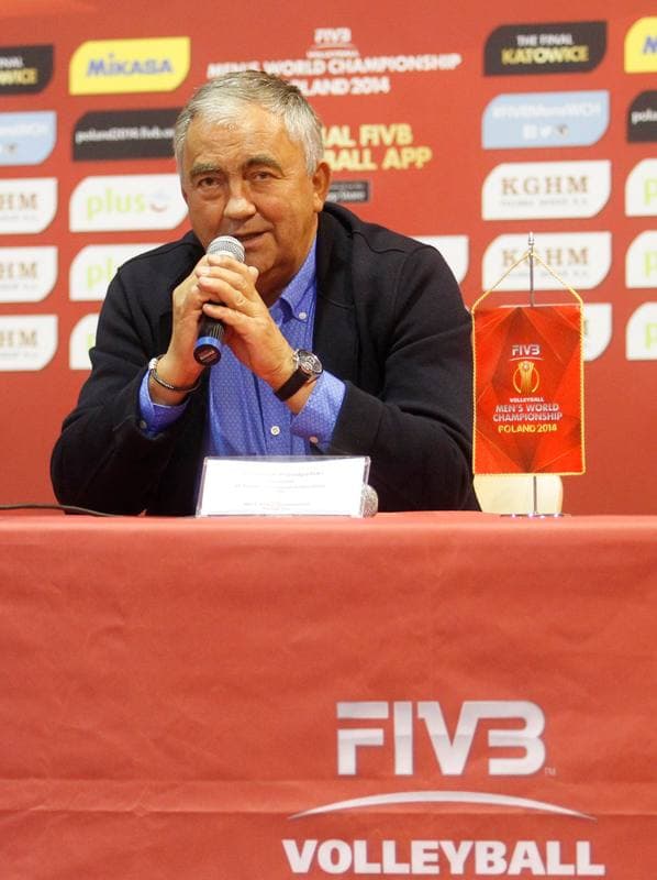 Volleyball. Poland national team. Press Conference. 03.09.2014