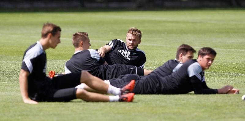 Football. GKS Katowice. Training. 06.02.2014