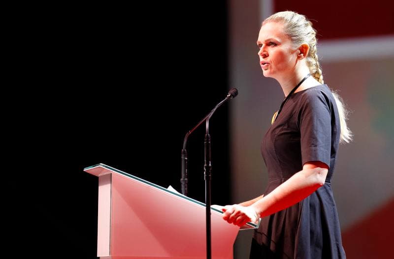 Dorota Gardias. Leszek Miller. Press Conference. 17.10.2015