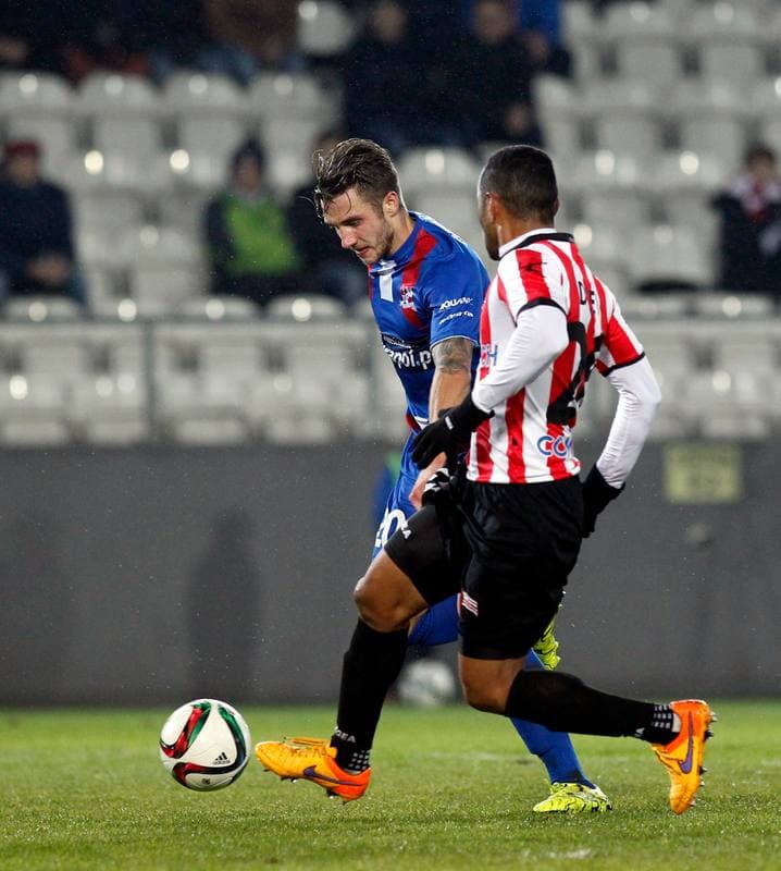 Football. PKO BP Ekstraklasa. Cracovia Krakow - Podbeskidzie Bielsko Biala. 02.12.2015