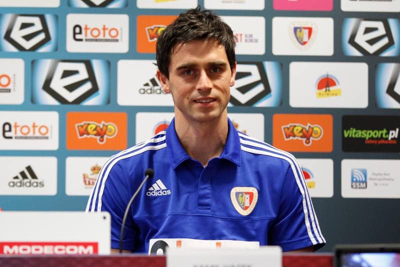 Football. Piast Gliwice. Press Conference. 10.02.2016