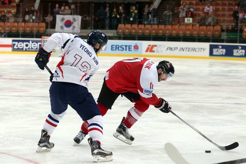 Ice Hockey. World Championship Division 1A. Korea - Austria. 23.04.2016