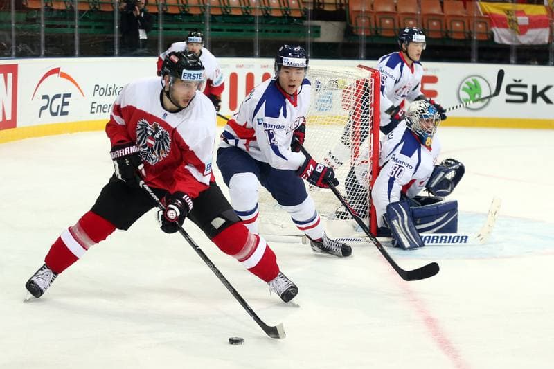 Ice Hockey. World Championship Division 1A. Korea - Austria. 23.04.2016