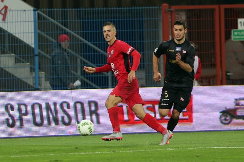 Football. Lotto Ekstraklasa. Piast Gliwice - Cracovia Krakow. 18.11.2016