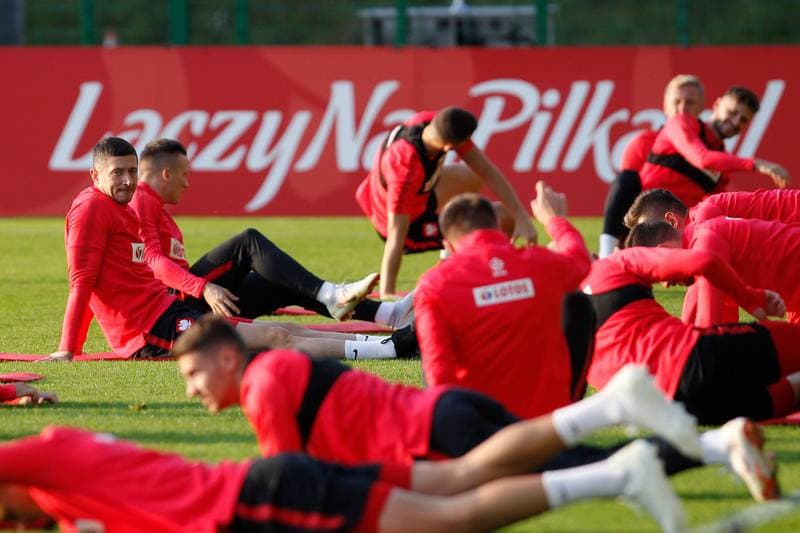 Football. Poland national team. Training. 08.10.2018