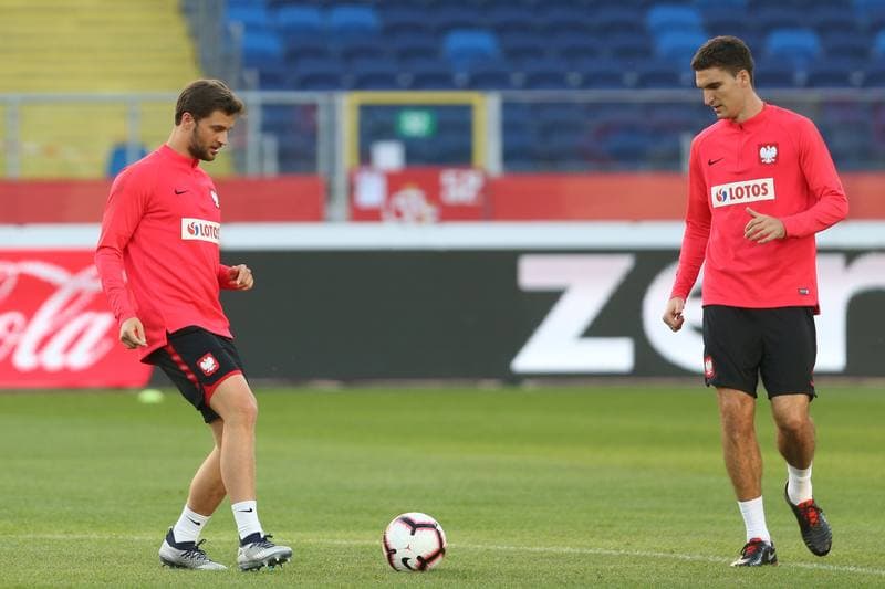 Football. Poland national team. Training. 13.10.2018