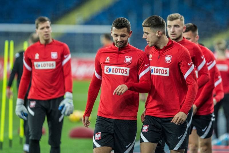 Football. Poland national team. Training. 21.03.2022