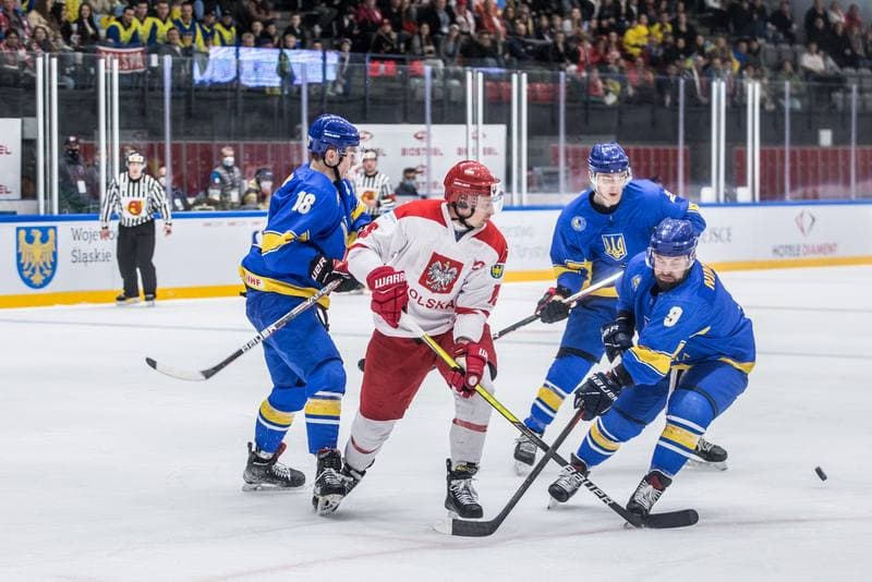 Ice Hockey. World Championship Division 1 Group B. Ukraine - Poland. 28.04.2022