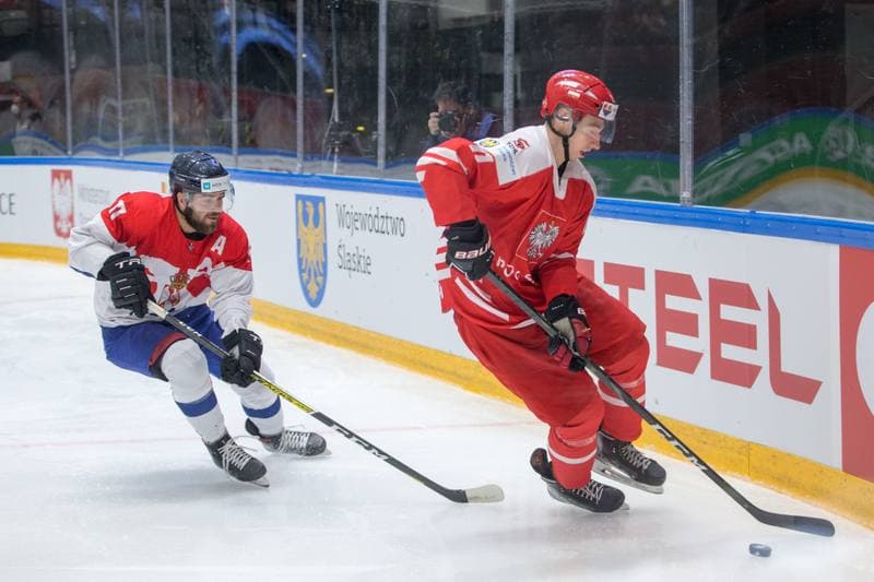 Ice Hockey. World Championship Division 1 Group B. Serbia - Poland. 29.04.2022