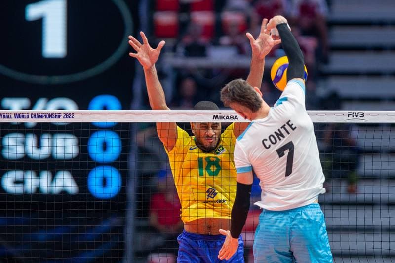 Volleyball. FIVB Men's World Championship. Argentina - Brazil. 08.09.2022