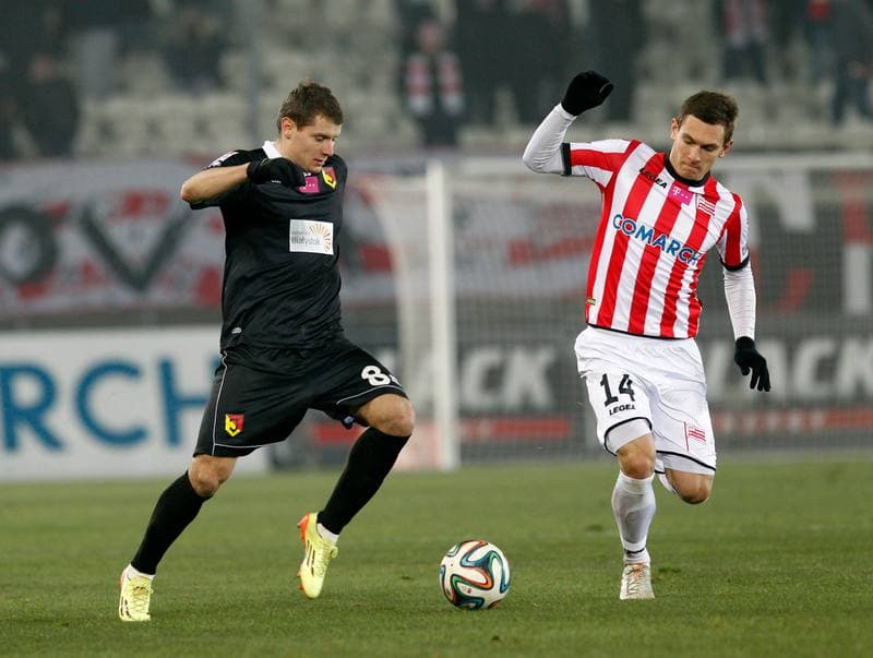 Football. T-Mobile Ekstraklasa. Cracovia Krakow - Jagiellonia Bialystok. 06.12.2014