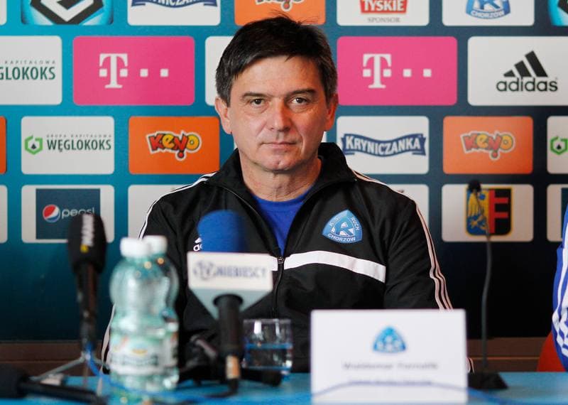 Football. Ruch Chorzow. Press Conference. 12.02.2015